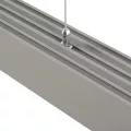 GLOBOSTAR® ALP-LINEAR BRIGHTRAIL -3M Επιφανειακό / Κρεμαστό Προφίλ Αλουμινίου με Λευκό Γαλακτερό Πατητό Κάλυμμα για Ταινίες LED IP20 - Γκρι Ανθρακί Ματ - Μ300 x Π5 x Υ7.5cm