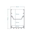 GLOBOSTAR® ALP-CORNER-SIDE90 BRIGHTRAIL  Επιφανειακό / Κρεμαστό Προφίλ Αλουμινίου Γωνία με Λευκό Γαλακτερό Πατητό Κάλυμμα για Ταινίες LED IP20 - Λευκό Ματ - Μ30 x Π5 x Υ7.5cm