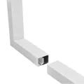 GLOBOSTAR® ALP-CORNER-SIDE90 BRIGHTRAIL  Επιφανειακό / Κρεμαστό Προφίλ Αλουμινίου Γωνία με Λευκό Γαλακτερό Πατητό Κάλυμμα για Ταινίες LED IP20 - Λευκό Ματ - Μ30 x Π5 x Υ7.5cm