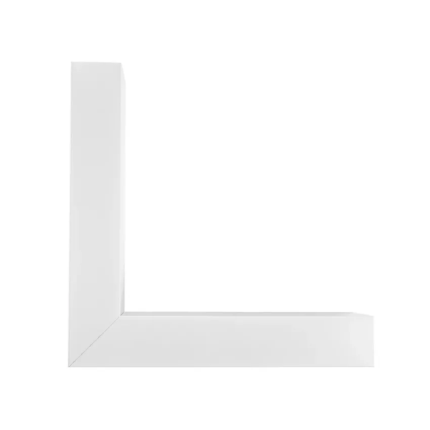 GLOBOSTAR® ALP-CORNER-SIDE90 BRIGHTRAIL  Επιφανειακό / Κρεμαστό Προφίλ Αλουμινίου Γωνία με Λευκό Γαλακτερό Πατητό Κάλυμμα για Ταινίες LED IP20 - Λευκό Ματ - Μ30 x Π5 x Υ7.5cm