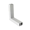 GLOBOSTAR® ALP-CORNER-SIDE90 BRIGHTRAIL  Επιφανειακό / Κρεμαστό Προφίλ Αλουμινίου Γωνία με Λευκό Γαλακτερό Πατητό Κάλυμμα για Ταινίες LED IP20 - Γκρι Ανθρακί Ματ - Μ30 x Π5 x Υ7.5cm