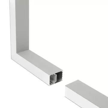 GLOBOSTAR® ALP-CORNER-SIDE90 BRIGHTRAIL  Επιφανειακό / Κρεμαστό Προφίλ Αλουμινίου Γωνία με Λευκό Γαλακτερό Πατητό Κάλυμμα για Ταινίες LED IP20 - Γκρι Ανθρακί Ματ - Μ30 x Π5 x Υ7.5cm