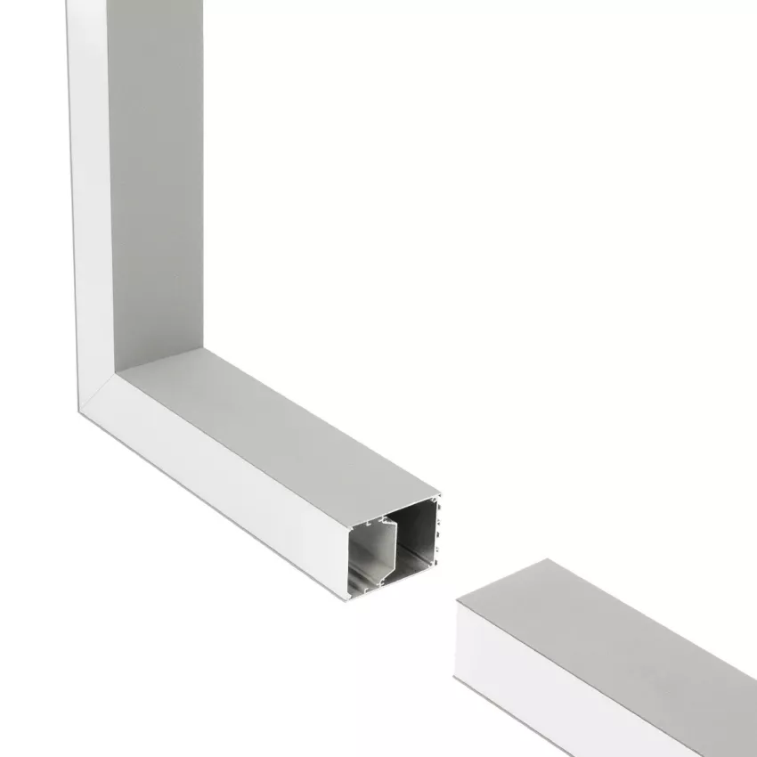 GLOBOSTAR® ALP-CORNER-SIDE90 BRIGHTRAIL  Επιφανειακό / Κρεμαστό Προφίλ Αλουμινίου Γωνία με Λευκό Γαλακτερό Πατητό Κάλυμμα για Ταινίες LED IP20 - Γκρι Ανθρακί Ματ - Μ30 x Π5 x Υ7.5cm