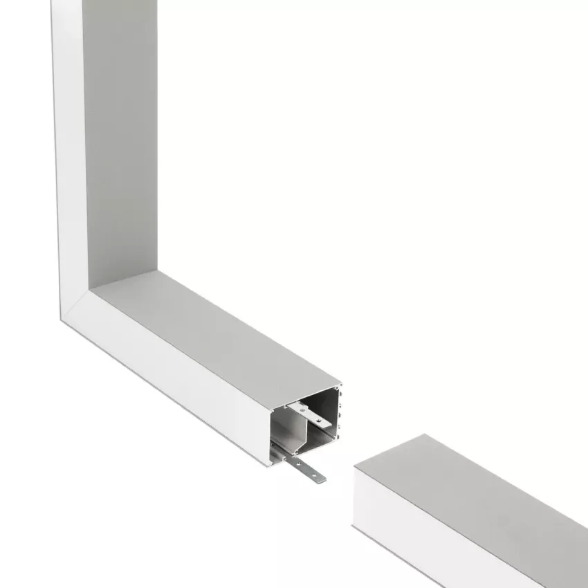 GLOBOSTAR® ALP-CORNER-SIDE90 BRIGHTRAIL  Επιφανειακό / Κρεμαστό Προφίλ Αλουμινίου Γωνία με Λευκό Γαλακτερό Πατητό Κάλυμμα για Ταινίες LED IP20 - Γκρι Ανθρακί Ματ - Μ30 x Π5 x Υ7.5cm