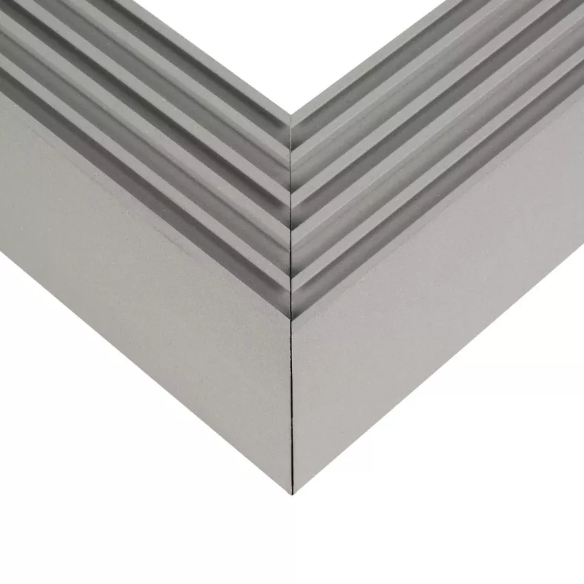 GLOBOSTAR® ALP-CORNER-SIDE90 BRIGHTRAIL  Επιφανειακό / Κρεμαστό Προφίλ Αλουμινίου Γωνία με Λευκό Γαλακτερό Πατητό Κάλυμμα για Ταινίες LED IP20 - Γκρι Ανθρακί Ματ - Μ30 x Π5 x Υ7.5cm