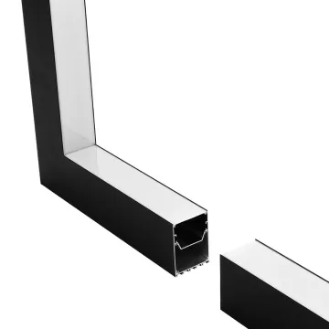 GLOBOSTAR® ALP-CORNER-IN90 BRIGHTRAIL  Επιφανειακό / Κρεμαστό Προφίλ Αλουμινίου Γωνία με Λευκό Γαλακτερό Πατητό Κάλυμμα για Ταινίες LED IP20 - Μαύρο Ματ - Μ30 x Π5 x Υ7.5cm