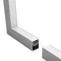GLOBOSTAR® ALP-CORNER-IN90 BRIGHTRAIL  Επιφανειακό / Κρεμαστό Προφίλ Αλουμινίου Γωνία με Λευκό Γαλακτερό Πατητό Κάλυμμα για Ταινίες LED IP20 - Γκρι Ανθρακί Ματ - Μ30 x Π5 x Υ7.5cm