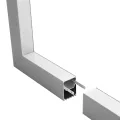 GLOBOSTAR® ALP-CORNER-IN90 BRIGHTRAIL  Επιφανειακό / Κρεμαστό Προφίλ Αλουμινίου Γωνία με Λευκό Γαλακτερό Πατητό Κάλυμμα για Ταινίες LED IP20 - Γκρι Ανθρακί Ματ - Μ30 x Π5 x Υ7.5cm