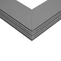 GLOBOSTAR® ALP-CORNER-IN90 BRIGHTRAIL  Επιφανειακό / Κρεμαστό Προφίλ Αλουμινίου Γωνία με Λευκό Γαλακτερό Πατητό Κάλυμμα για Ταινίες LED IP20 - Γκρι Ανθρακί Ματ - Μ30 x Π5 x Υ7.5cm