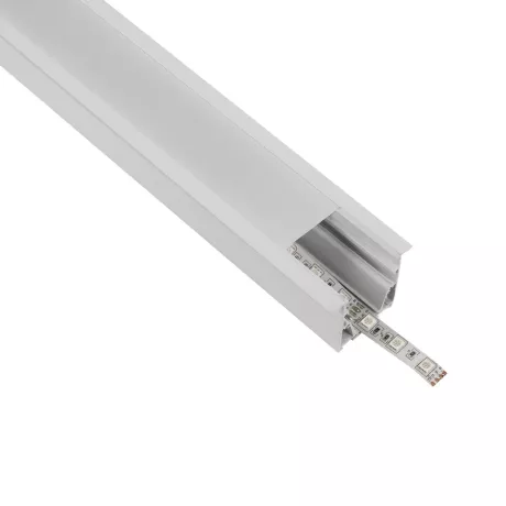 GLOBOSTAR® ALP-LINEAR RECESSA -3M Χωνευτό Προφίλ Αλουμινίου με Λευκό Γαλακτερό Πατητό Κάλυμμα για Ταινίες LED IP20 - Λεικό Ματ - Μ300 x Π3.5 x Υ4cm