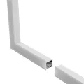 GLOBOSTAR® ALP-CORNER-SIDE90 RECESSA  Χωνευτό Προφίλ Αλουμινίου Γωνία με Λευκό Γαλακτερό Πατητό Κάλυμμα για Ταινίες LED IP20 - Λευκό Ματ - Μ30 x Π3.5 x Υ4cm