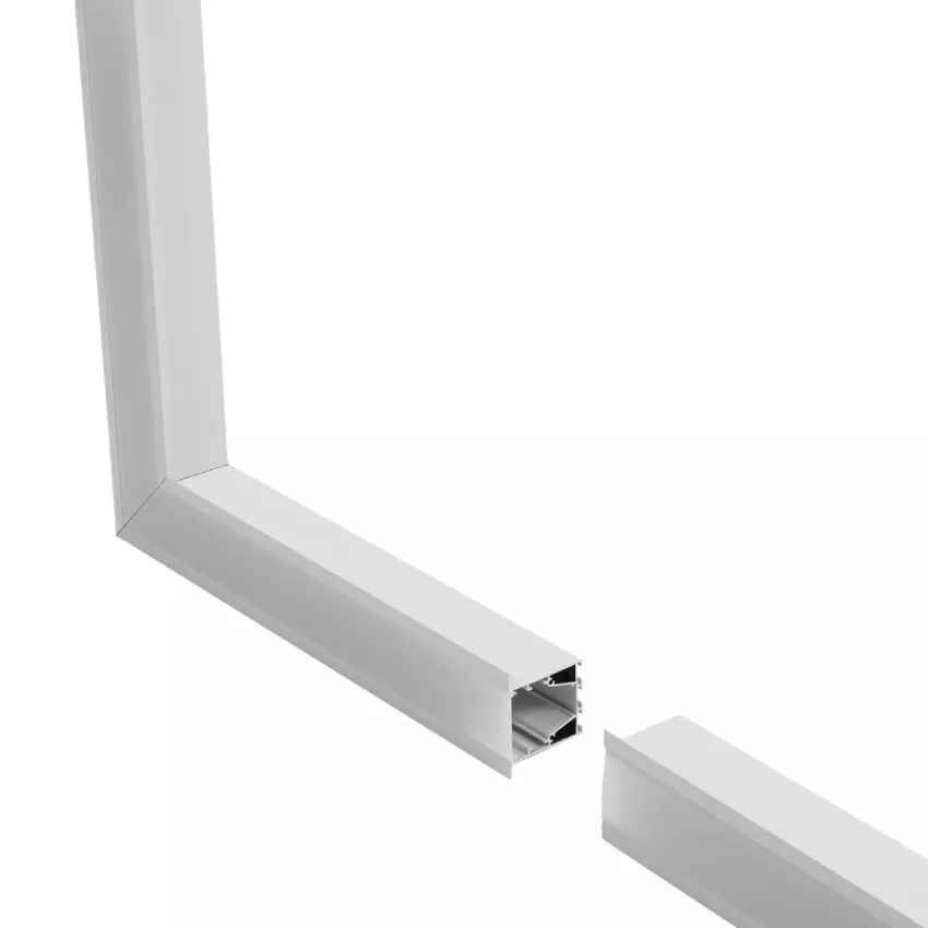 GLOBOSTAR® ALP-CORNER-SIDE90 RECESSA  Χωνευτό Προφίλ Αλουμινίου Γωνία με Λευκό Γαλακτερό Πατητό Κάλυμμα για Ταινίες LED IP20 - Λευκό Ματ - Μ30 x Π3.5 x Υ4cm