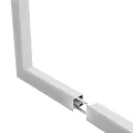 GLOBOSTAR® ALP-CORNER-SIDE90 RECESSA  Χωνευτό Προφίλ Αλουμινίου Γωνία με Λευκό Γαλακτερό Πατητό Κάλυμμα για Ταινίες LED IP20 - Λευκό Ματ - Μ30 x Π3.5 x Υ4cm