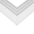 GLOBOSTAR® ALP-CORNER-SIDE90 RECESSA  Χωνευτό Προφίλ Αλουμινίου Γωνία με Λευκό Γαλακτερό Πατητό Κάλυμμα για Ταινίες LED IP20 - Λευκό Ματ - Μ30 x Π3.5 x Υ4cm