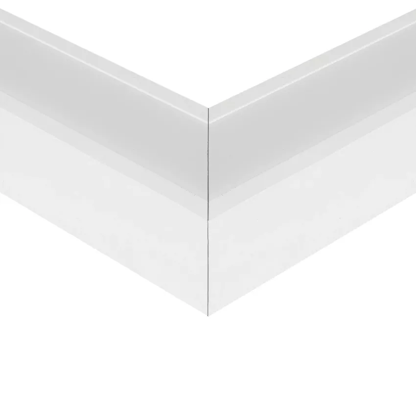 GLOBOSTAR® ALP-CORNER-SIDE90 RECESSA  Χωνευτό Προφίλ Αλουμινίου Γωνία με Λευκό Γαλακτερό Πατητό Κάλυμμα για Ταινίες LED IP20 - Λευκό Ματ - Μ30 x Π3.5 x Υ4cm