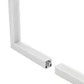 GLOBOSTAR® ALP-CORNER-IN90 RECESSA  Χωνευτό Προφίλ Αλουμινίου Γωνία με Λευκό Γαλακτερό Πατητό Κάλυμμα για Ταινίες LED IP20 - Λευκό Ματ - Μ30 x Π3.5 x Υ4cm