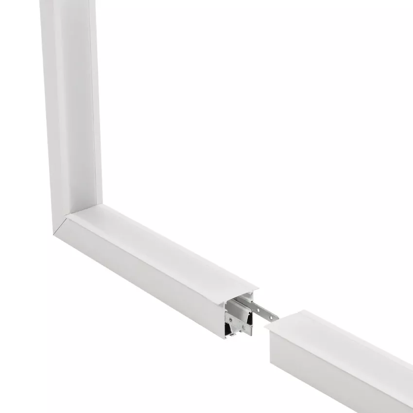 GLOBOSTAR® ALP-CORNER-IN90 RECESSA  Χωνευτό Προφίλ Αλουμινίου Γωνία με Λευκό Γαλακτερό Πατητό Κάλυμμα για Ταινίες LED IP20 - Λευκό Ματ - Μ30 x Π3.5 x Υ4cm