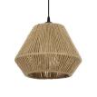 GLOBOSTAR® GLARO  Vintage Κρεμαστό Φωτιστικό Οροφής με Ντουί 1 x E27 AC 220-240V IP20 - Μπεζ & Μαύρο - Μ32 x Π32 x Υ30cm