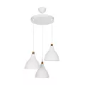 RADE  Vintage Κρεμαστό Φωτιστικό Καμπάνα Τρίφωτο 3 x E27 IP20 Λευκό Πλαστικό - Μ40 x Π40 x Υ80cm