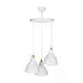 RADE  Vintage Κρεμαστό Φωτιστικό Καμπάνα Τρίφωτο 3 x E27 IP20 Λευκό Πλαστικό - Μ40 x Π40 x Υ80cm