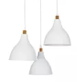 RADE  Vintage Κρεμαστό Φωτιστικό Καμπάνα Τρίφωτο 3 x E27 IP20 Λευκό Πλαστικό - Μ40 x Π40 x Υ80cm