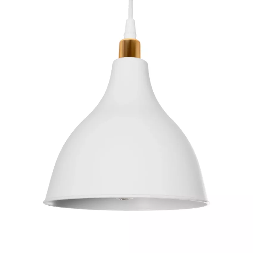RADE  Vintage Κρεμαστό Φωτιστικό Καμπάνα Τρίφωτο 3 x E27 IP20 Λευκό Πλαστικό - Μ40 x Π40 x Υ80cm