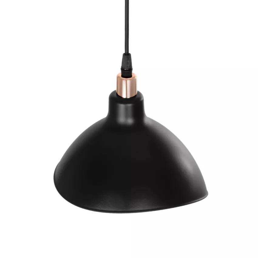 GLOBOSTAR® RIVE  Μοντέρνο Κρεμαστό Φωτιστικό Οροφής με Ντουί 1 x E27 AC 220-240V IP20 - Μάυρο & Χαλκινο - Μ22 x Π20 x Υ22cm