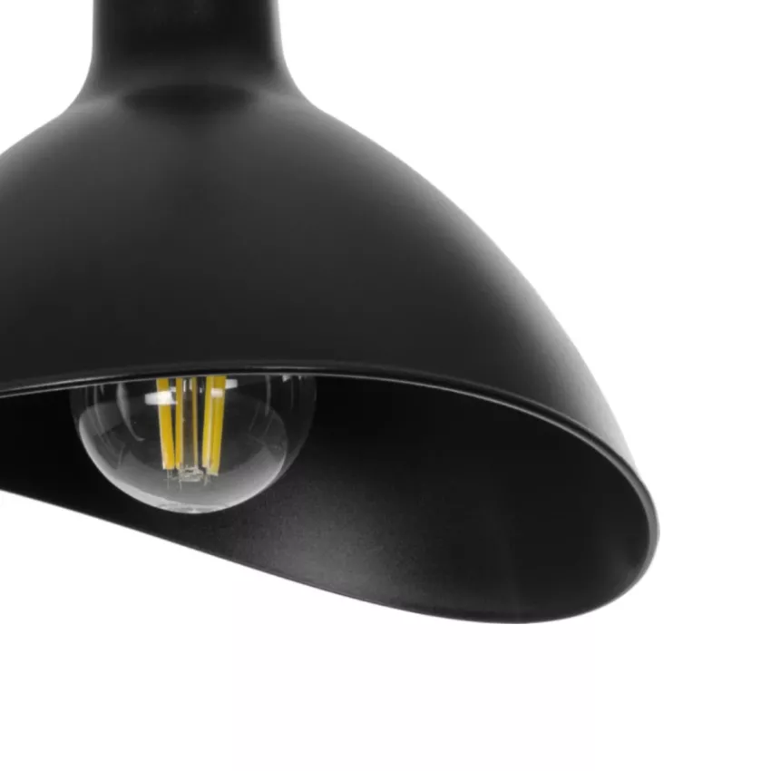 GLOBOSTAR® RIVE  Μοντέρνο Κρεμαστό Φωτιστικό Οροφής με Ντουί 1 x E27 AC 220-240V IP20 - Μάυρο & Χαλκινο - Μ22 x Π20 x Υ22cm