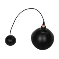 GLOBOSTAR® RIVE  Μοντέρνο Κρεμαστό Φωτιστικό Οροφής με Ντουί 1 x E27 AC 220-240V IP20 - Μάυρο & Χαλκινο - Μ22 x Π20 x Υ22cm