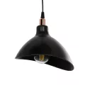 GLOBOSTAR® RIVE  Μοντέρνο Κρεμαστό Φωτιστικό Οροφής με Ντουί 3 x E27 AC 220-240V IP20 - Μάυρο & Χάλκινο - Μ40 x Π40 x Υ65cm
