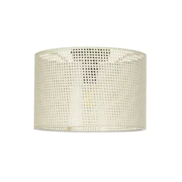 CILIO  Μοντέρνο Φωτιστικό Οροφής Καπέλο Μονόφωτο 1 x E27 IP20 Λευκό Διάτρητο Ύφασμα - Μ30 x Π30 x Υ21cm