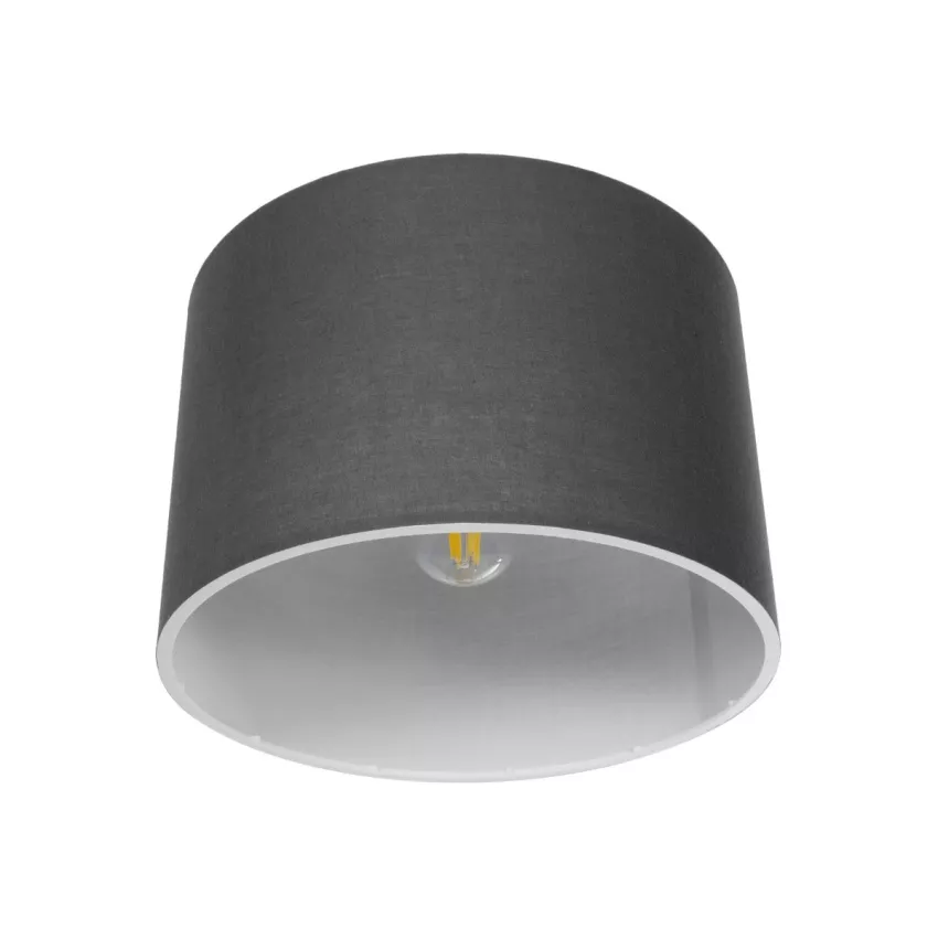 CILIO  Μοντέρνο Φωτιστικό Οροφής Καπέλο Μονόφωτο 1 x E27 IP20 Γκρι Ύφασμα - Μ30 x Π30 x Υ21cm