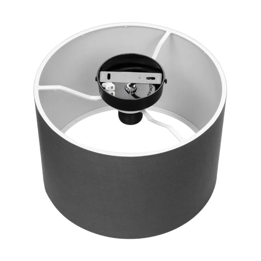 CILIO  Μοντέρνο Φωτιστικό Οροφής Καπέλο Μονόφωτο 1 x E27 IP20 Γκρι Ύφασμα - Μ30 x Π30 x Υ21cm