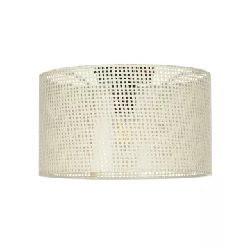 CILIO  Μοντέρνο Φωτιστικό Οροφής Καπέλο Μονόφωτο 1 x E27 IP20 Λευκό Διάτρητο Ύφασμα - Μ38 x Π38 x Υ21cm