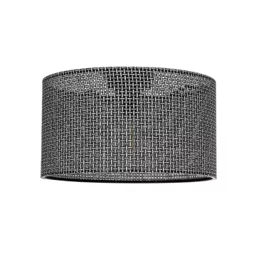 CILIO  Μοντέρνο Φωτιστικό Οροφής Καπέλο Μονόφωτο 1 x E27 IP20 Μαύρο Διάτρητο Ύφασμα - Μ38 x Π38 x Υ21cm