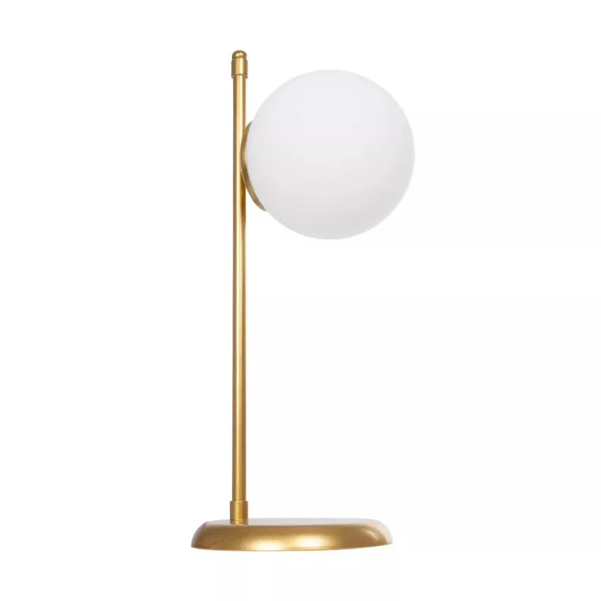 GLOBOSTAR® GLOBUS  Μοντέρνο Επιτραπέζιο Φωτιστικό Πορτατίφ με Ντουί 1 x E27 AC 220-240V IP20 - Χρυσό & Λευκό - Μ21 x Π17 x Υ45cm