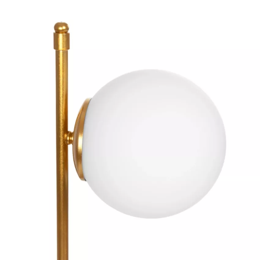GLOBOSTAR® GLOBUS  Μοντέρνο Επιτραπέζιο Φωτιστικό Πορτατίφ με Ντουί 1 x E27 AC 220-240V IP20 - Χρυσό & Λευκό - Μ21 x Π17 x Υ45cm