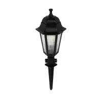 VITRO  Vintage Καρφωτό Φωτιστικό Φαναράκι Μονόφωτο 1 x E27 IP44 Μαύρο Πλαστικό Σώμα - Μ16 x Π16 x Υ51cm