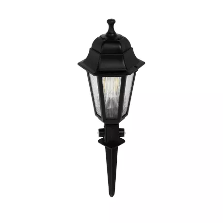 VITRO  Vintage Καρφωτό Φωτιστικό Φαναράκι Μονόφωτο 1 x E27 IP44 Μαύρο Πλαστικό Σώμα - Μ16 x Π16 x Υ51cm