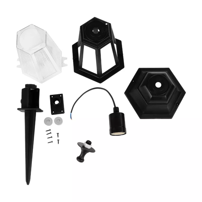 VITRO Vintage Καρφωτό Φωτιστικό Φαναράκι Μονόφωτο 1 x E27 IP44 Μαύρο Πλαστικό Σώμα - Μ16 x Π16 x Υ51cm VITRO Vintage Καρφωτό Φωτιστικό Φαναράκι Μονόφωτο 1 x E27 IP44 Μαύρο Πλαστικό Σώμα - Μ16 x Π16 x Υ51cm