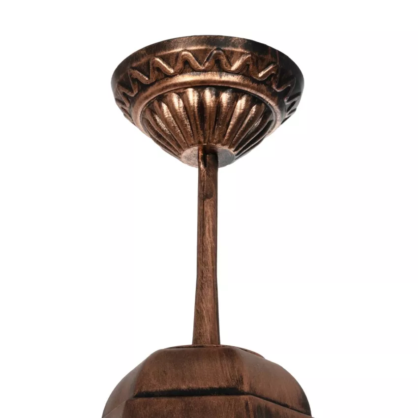 VITRO  Vintage Κρεμαστό Φωτιστικό Φαναράκι Μονόφωτο 1 x E27 IP44 Χάλκινο Πλαστικό Σώμα - Μ16 x Π16 x Υ48cm