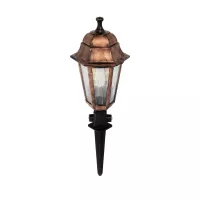 VITRO  Vintage Καρφωτό Φωτιστικό Φαναράκι Μονόφωτο 1 x E27 IP44 Χάλκινο Πλαστικό Σώμα - Μ16 x Π16 x Υ51cm