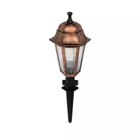 VITRO  Vintage Καρφωτό Φωτιστικό Φαναράκι Μονόφωτο 1 x E27 IP44 Χάλκινο Πλαστικό Σώμα - Μ16 x Π16 x Υ51cm