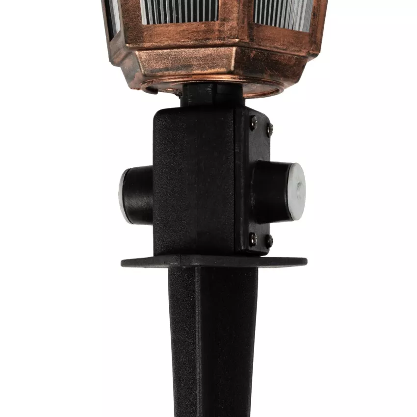 VITRO  Vintage Καρφωτό Φωτιστικό Φαναράκι Μονόφωτο 1 x E27 IP44 Χάλκινο Πλαστικό Σώμα - Μ16 x Π16 x Υ51cm