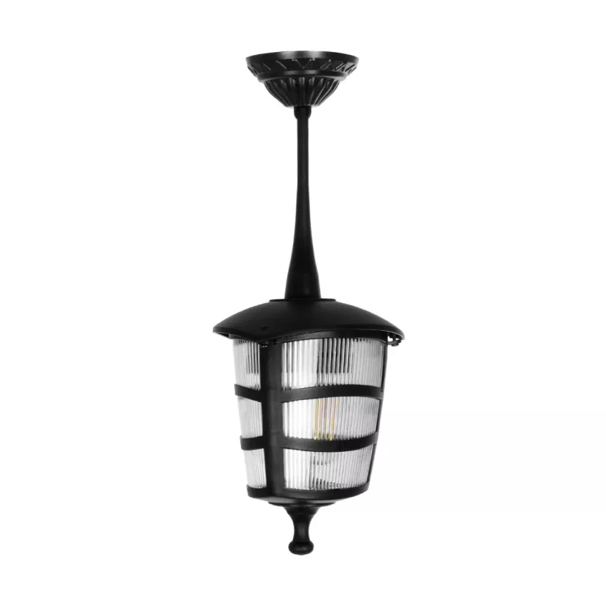 ZARDIN Vintage Κρεμαστό Φωτιστικό Φαναράκι Μονόφωτο 1 x E27 IP44 Μαύρο Πλαστικό Σώμα - Μ17 x Π17 x Υ42cm ZARDIN Vintage Κρεμαστό Φωτιστικό Φαναράκι Μονόφωτο 1 x E27 IP44 Μαύρο Πλαστικό Σώμα - Μ17 x Π17 x Υ42cm