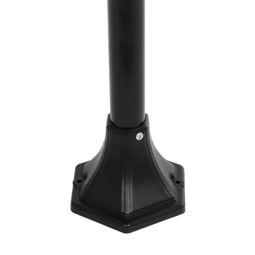 SOLME  Vintage Επιδαπέδιο Φωτιστικό Φαναράκι Μονόφωτο 1 x E27 IP44 Μαύρο Πλαστικό Σώμα - Μ15 x Π15 x Υ100cm