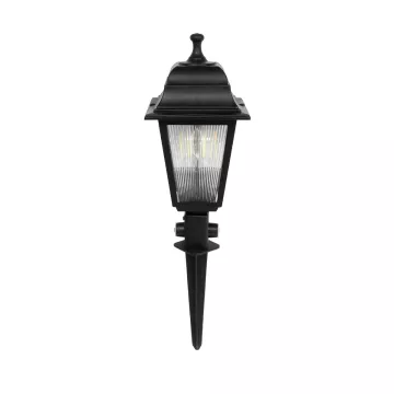 SOLME  Vintage Καρφωτό Φωτιστικό Φαναράκι Μονόφωτο 1 x E27 IP44 Μαύρο Πλαστικό Σώμα - Μ15 x Π15 x Υ50cm