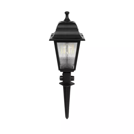 SOLME  Vintage Καρφωτό Φωτιστικό Φαναράκι Μονόφωτο 1 x E27 IP44 Μαύρο Πλαστικό Σώμα - Μ15 x Π15 x Υ50cm