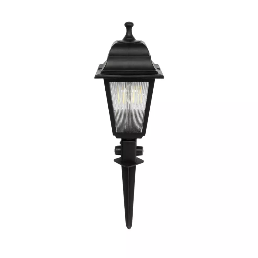 SOLME  Vintage Καρφωτό Φωτιστικό Φαναράκι Μονόφωτο 1 x E27 IP44 Μαύρο Πλαστικό Σώμα - Μ15 x Π15 x Υ50cm