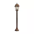 SOLME  Vintage Επιδαπέδιο Φωτιστικό Φαναράκι Μονόφωτο 1 x E27 IP44 Χάλκινο Πλαστικό Σώμα - Μ16.5 x Π16.5 x Υ100cm